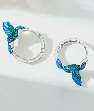 Exquise 925 Sterling Zilveren Oorbellen: Kolibrie & Papegaai - Mode Sieraden