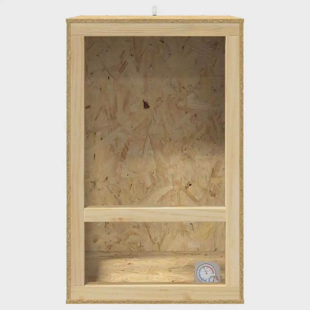 Bruin OSB Terrarium voor Reptielen en Amfibieën - 50x50x80 cm