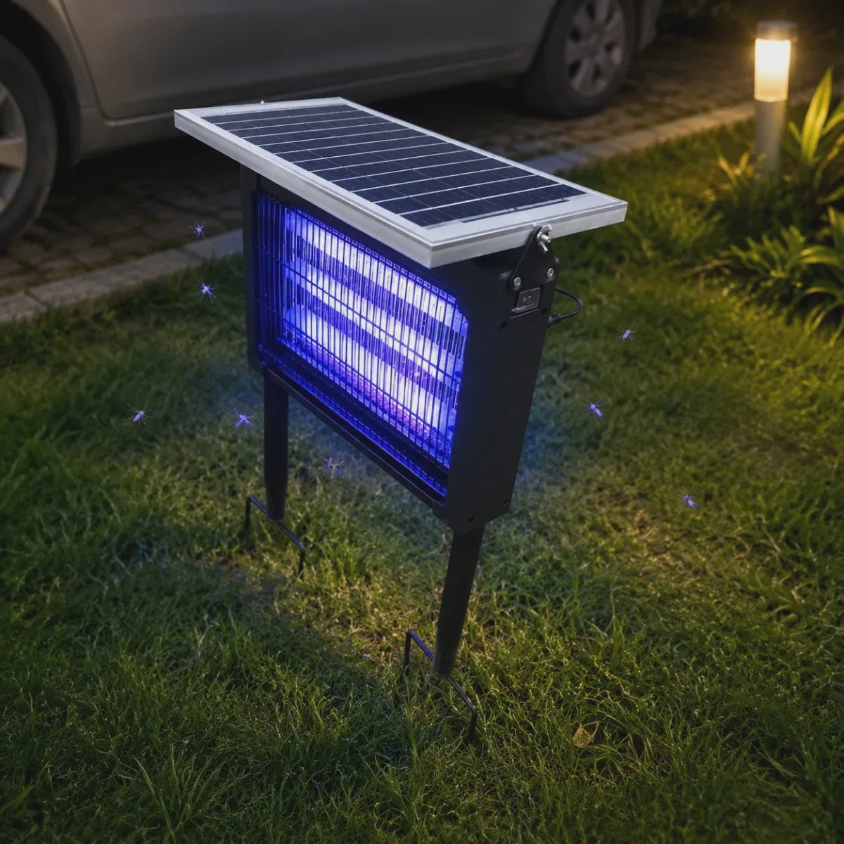 Solar Muggenlamp met UV-licht en USB/Zonne-energie - IPX5 Waterdicht