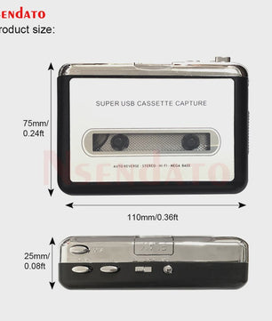 Draagbare Cassette Speler & Recorder: Zet je Tapes om naar MP3 via USB-C