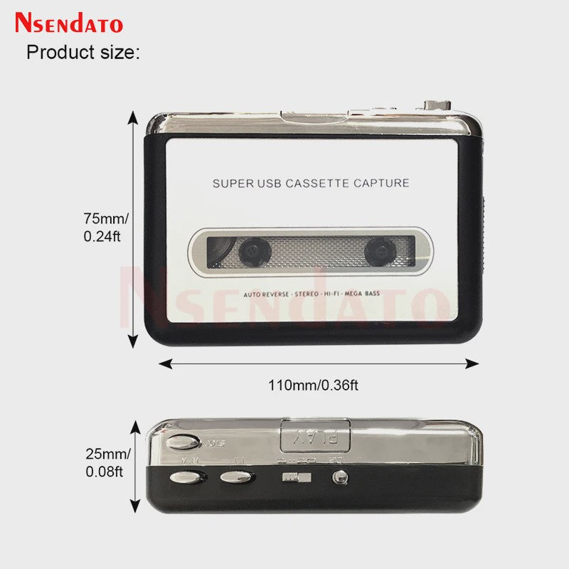 Draagbare Cassette Speler & Recorder: Zet je Tapes om naar MP3 via USB-C