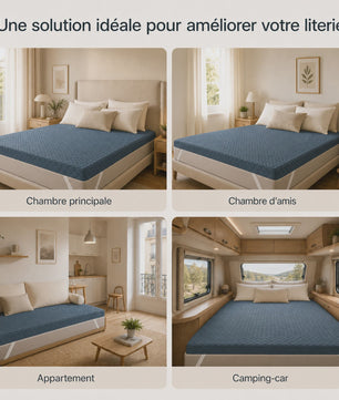 6 cm Matras Topper: Hoogwaardig Schuim, Ademend & Anti-slip voor Optimaal Slaapcomfort