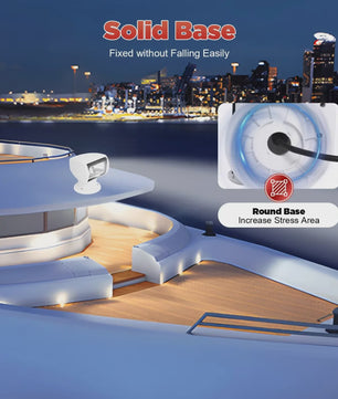 Waterproof Marine Spotlight met Afstandsbediening - 12V 100W - 360° Draaibaar