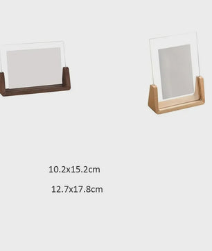 Stijlvol Houten Fotolijst met Acryl Glas - U-Vorm Design voor Desktop & Decoratie