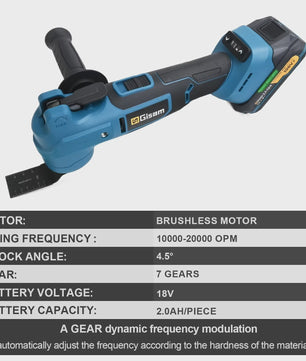 Gisam Multitool 7 Versnellingen Brushless - Oscillerend Gereedschap 20000 OPM
