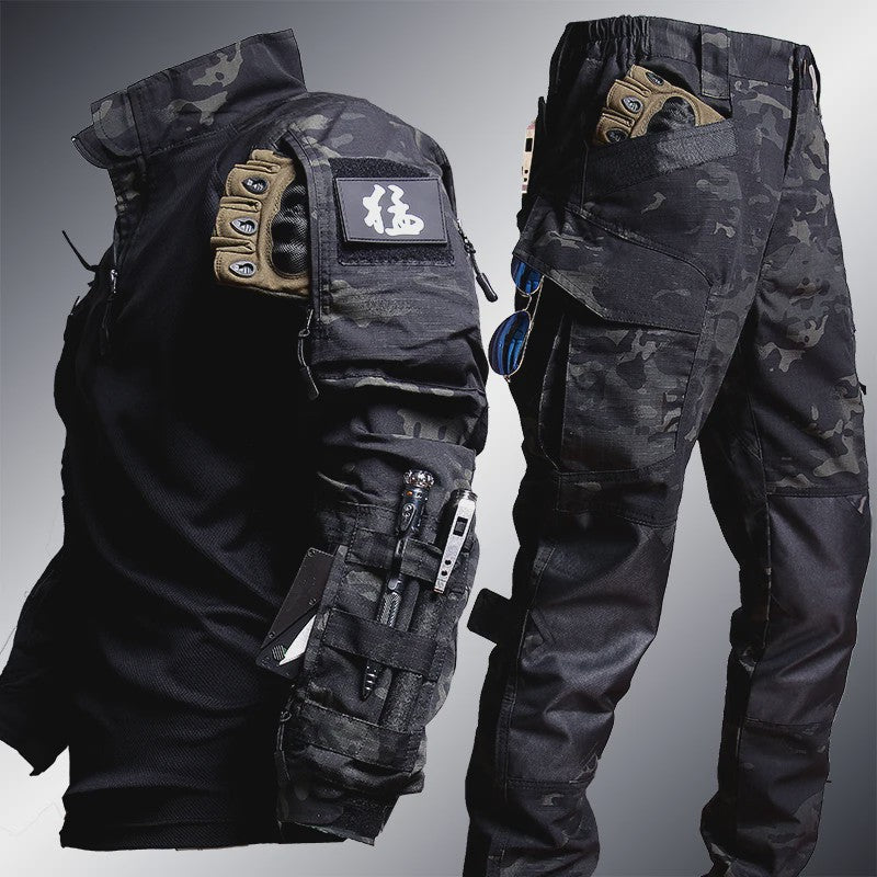 Tactisch Uniform Set: Camouflage Shirt & Broek voor Outdoor, Jacht & Airsoft