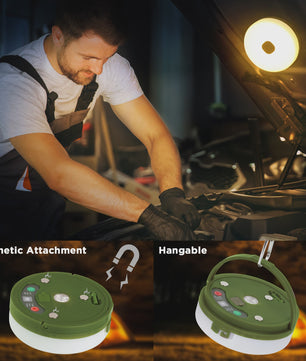 Lureshine 2-in-1 Camping Lamp & Slingerlicht - Oplaadbaar, Waterdicht & Veelzijdig