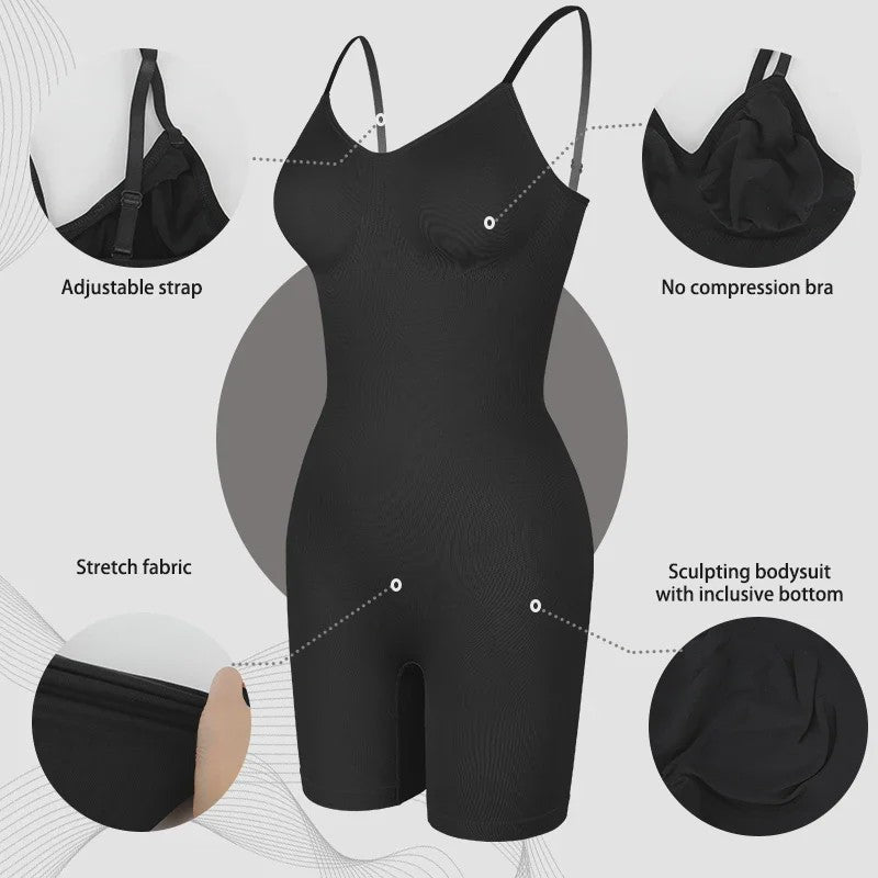 Corrigerende Bodysuit met Short: Buikcontrole, Taille Trainer & Billenlifter
