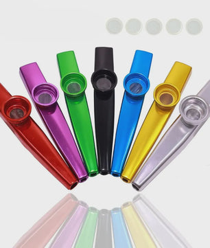 Miwayer Kazoo Set: 7 Kleuren Muziek Kazoo met Extra Membranen - Leer Snel Muziek Maken