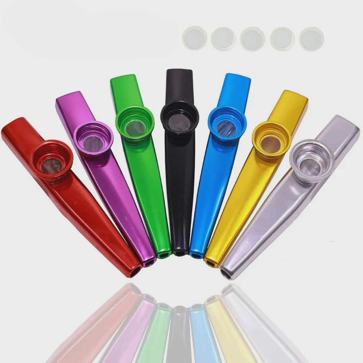 Miwayer Kazoo Set: 7 Kleuren Muziek Kazoo met Extra Membranen - Leer Snel Muziek Maken