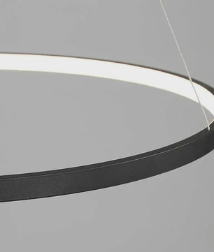 Moderne Ronde LED Plafondlamp Zwart/Wit - Dimbaar Hanglamp voor Keuken en Woonkamer