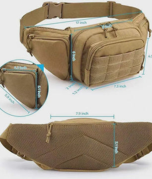 Tactische Heuptas voor Mannen - Multifunctionele Sling Bag voor Sport, Outdoor & Motorrijden