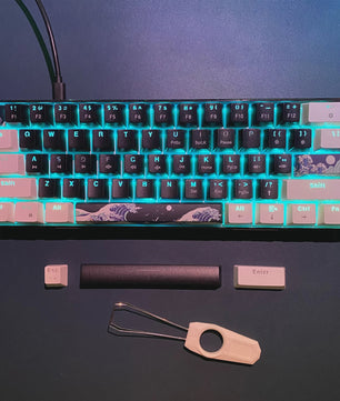 Compact 60% Mechanisch Gaming Toetsenbord met Blauwe Switches en Zee Blauw Backlit