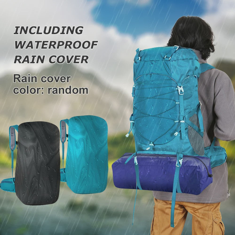 WESTTUNE 50L Wandelrugzak met Regenhoes - Multifunctionele Outdoor Rucksack