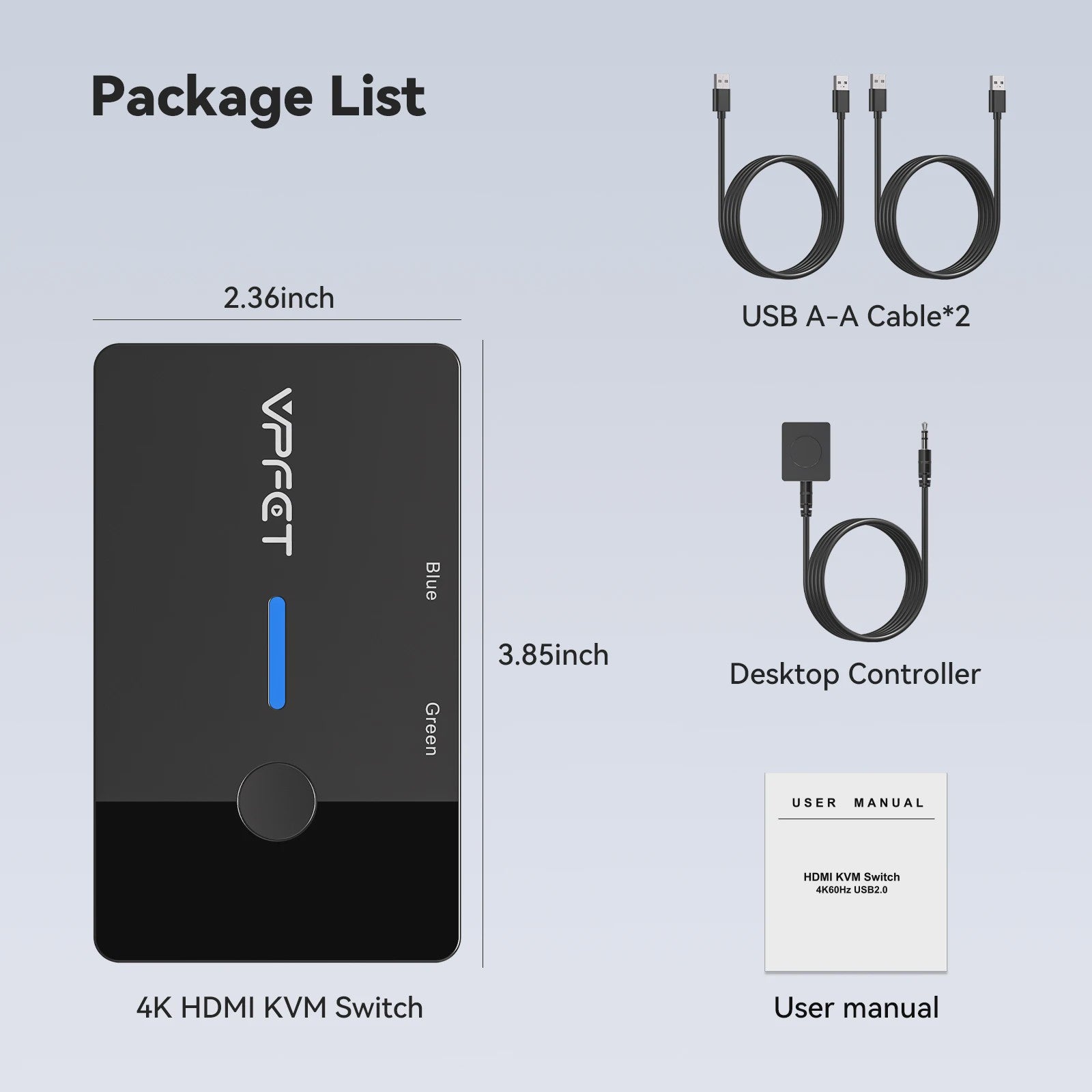 4K 60Hz HDMI KVM Switch: Deel 1 Monitor, Toetsenbord & Muis tussen 2 Computers