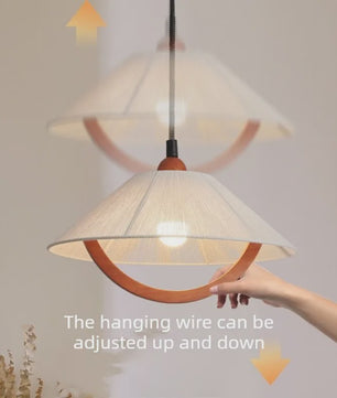 Wabi Sabi Houten Hanglamp - Retro Stijl Verlichting voor Woonkamer, Eetkamer & Slaapkamer