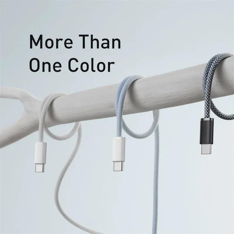USB-C Kabel met PD 60W Snelladen - Geweven Draad voor iPhone, Samsung, Huawei