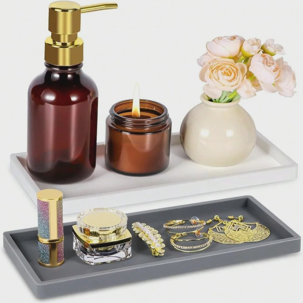 Zachte Siliconen Dienblad Organizer voor Badkamer & Make-up Tafel - Sieraden & Toiletartikelen