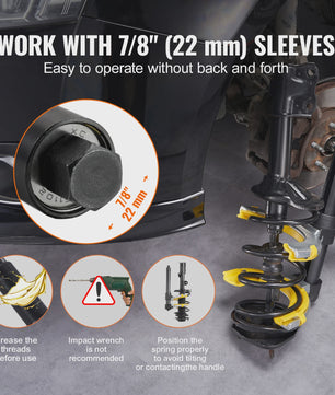 Professionele MacPherson Veercompressor Set - Universeel voor Schokdempers
