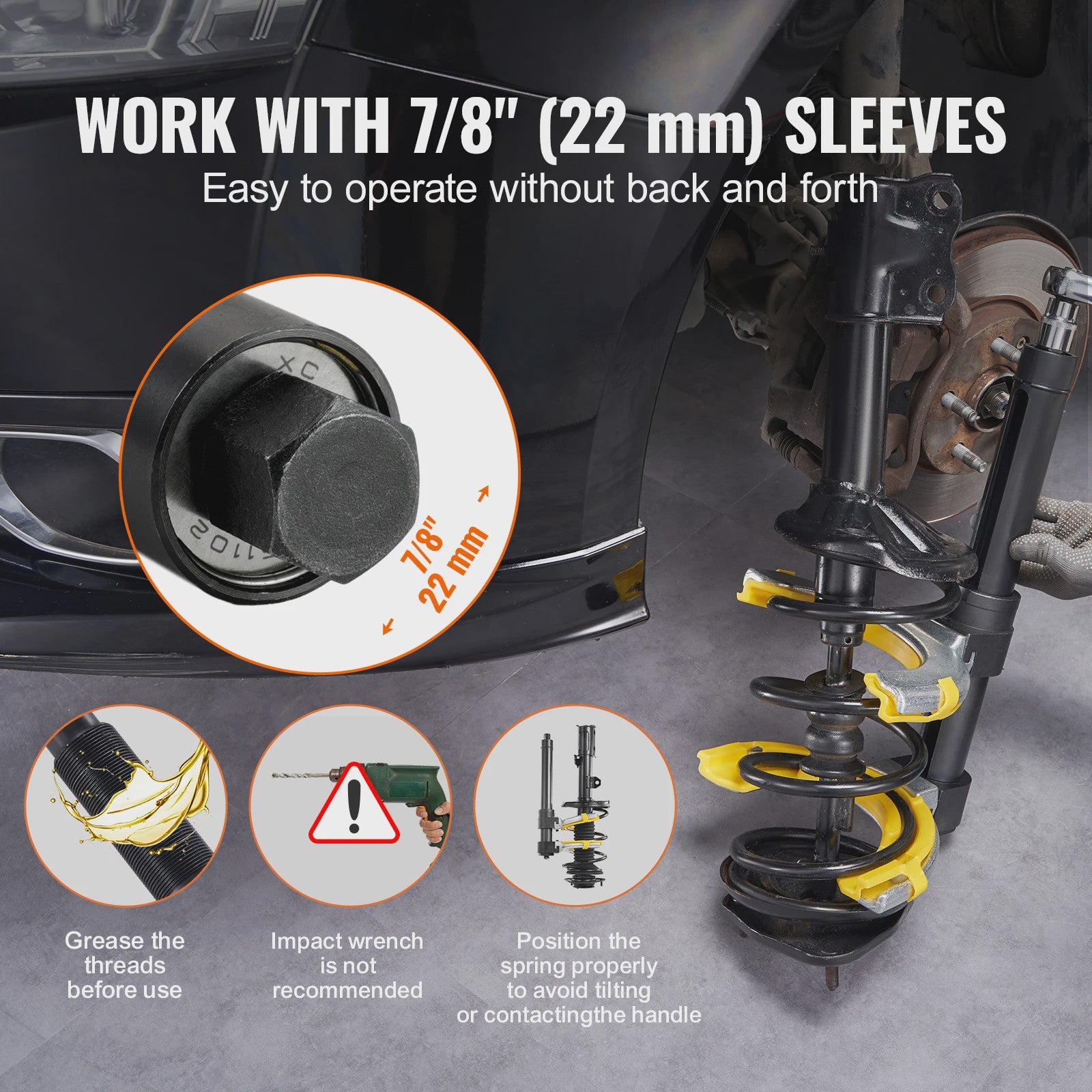 Professionele MacPherson Veercompressor Set - Universeel voor Schokdempers