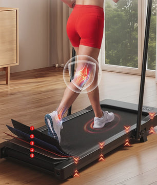 MJWW Opvouwbare Loopband met 6% Incline, 3.8mph/6kph, LCD Scherm & APP Monitoring