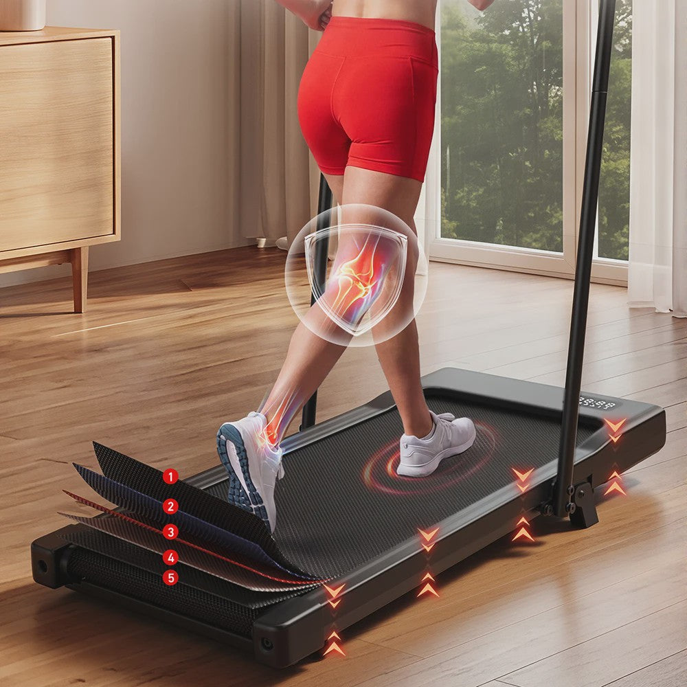 MJWW Opvouwbare Loopband met 6% Incline, 3.8mph/6kph, LCD Scherm & APP Monitoring