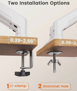 Dubbele Monitorarm voor 13-32 inch Schermen | Verstelbaar & Draaibaar