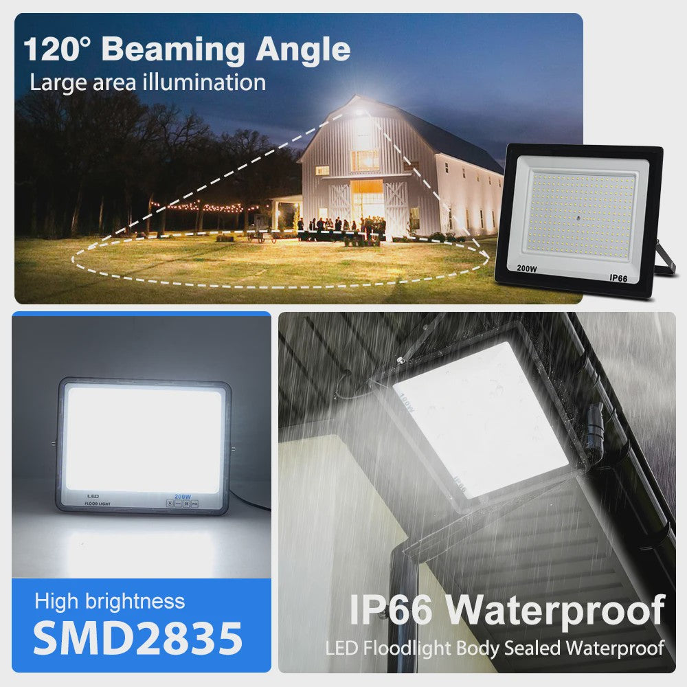 Krachtige LED Floodlight 50W-300W IP66 Waterdicht - Koel Wit 6500K