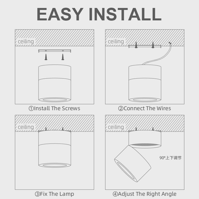 Opklapbare LED Downlight Spot - 7/10/15W - 3 Kleuren Licht - Plafondlamp