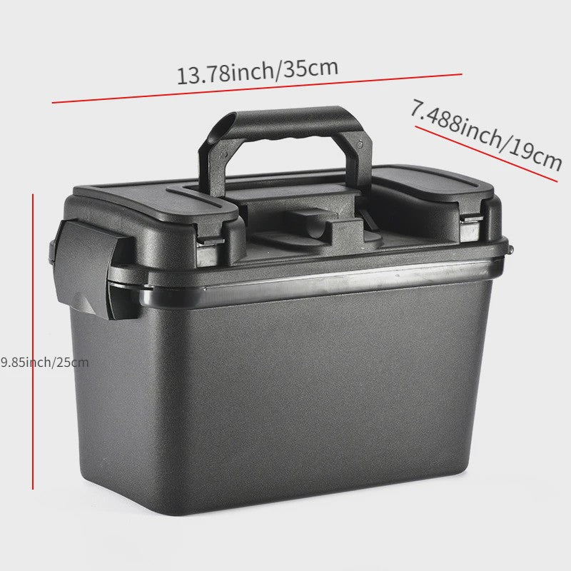 Robuuste Militaire Stijl Plastic Opslagbox met Handvat - Lichtgewicht & Sterk