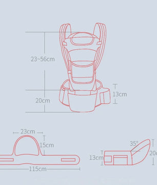 Ergonomische Baby Draagzak met Heupzitje - Multifunctioneel & Comfortabel