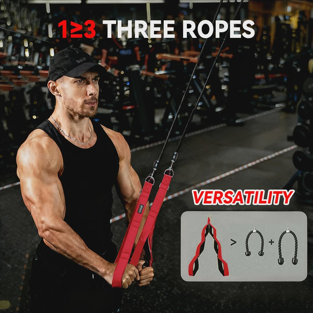 Heavy Duty Triceps Touw voor Kabelmachine - Fitness Pull Down Oefening voor Biceps, Triceps & Rug Training