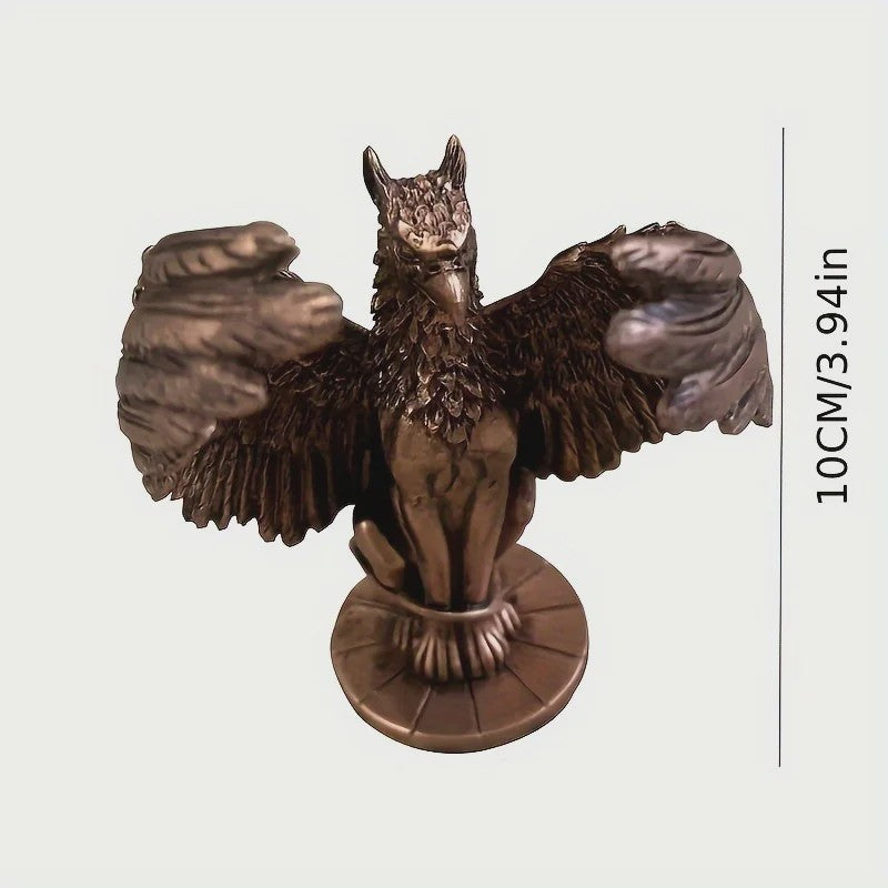 Mythologische Griffioen Beeldje - Uniek Hars Ambacht voor Bureau of Woondecoratie
