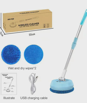 Draadloze Spin Mop: Automatische Vloer-, Auto- en Ramenreiniger