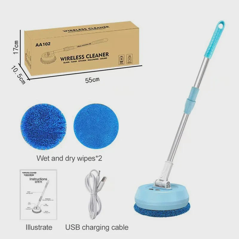 Draadloze Spin Mop: Automatische Vloer-, Auto- en Ramenreiniger