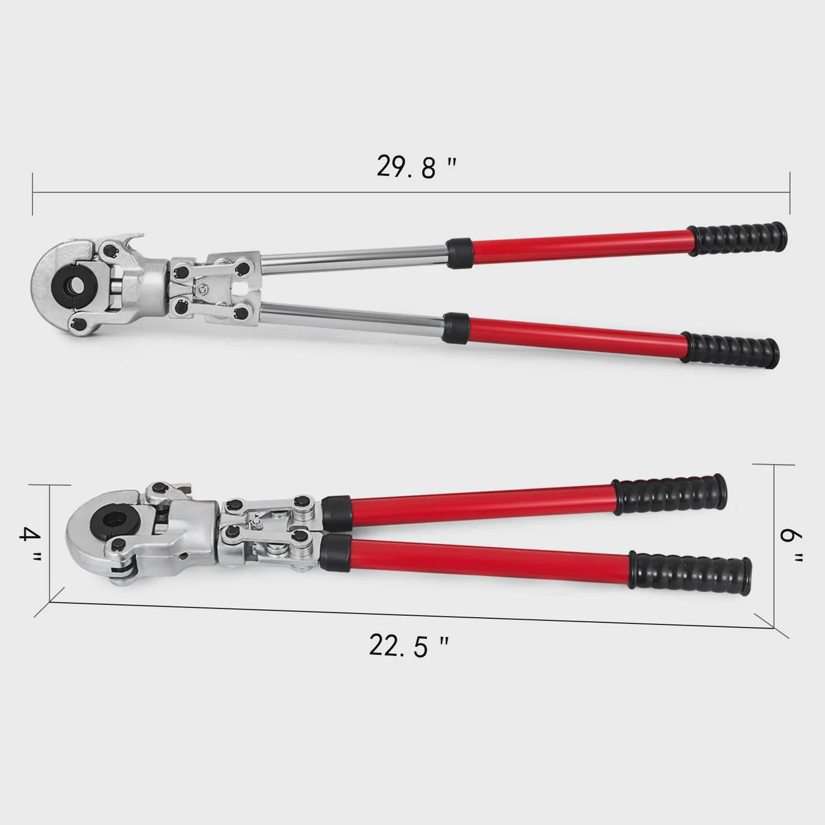 Professionele Perstang voor PE/PB Leidingen 16-32mm met 8 Matrijzen