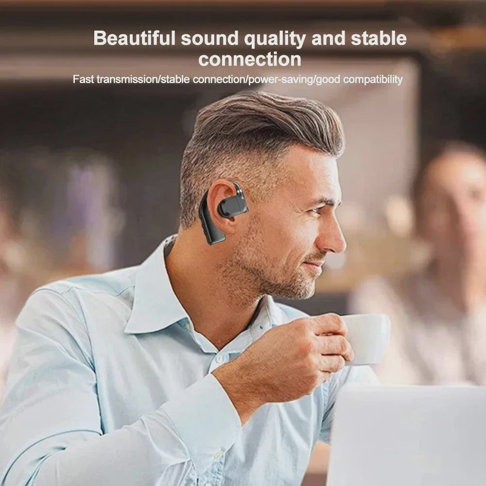 Draadloze Air Conduction Oordopjes met Bluetooth 5.3, LED Display & Noise Cancelling