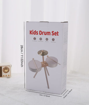 Houten Kinder Drumstel - Educatief Muziek Speelgoed voor Jongens en Meisjes