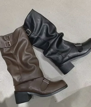 Dames Hoge Laarzen met Platform en Chunky Hak - Punk Gothic Rock Stijl