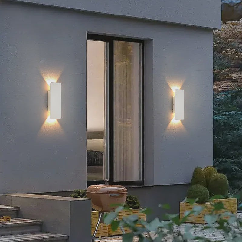 Moderne LED Buiten Wandlamp - Waterdicht IP65 Aluminium - Zwart/Wit - Up & Down Light