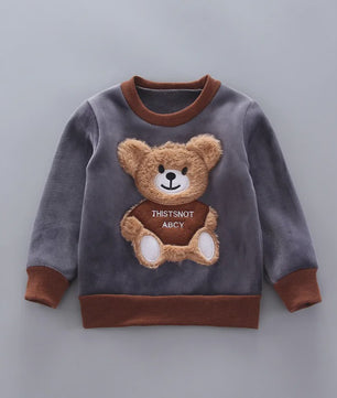 Schattige Baby Kleding Set 3-delig met Beer - Warm & Comfortabel voor Herfst/Winter (0-4 Jaar)