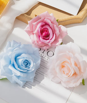 100x Kunst Rozen Hoofden 10cm - Decoratie voor Bruiloft, Kerst, Scrapbooking & Meer