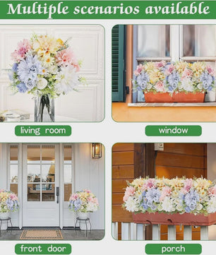 Kunstboeket Rozen, Dahlia's & Hydrangea's - Decoratie voor Huis, Bruiloft & Tuin