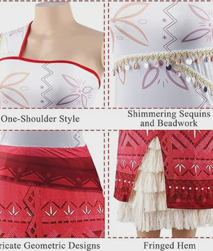 Moana Kostuum Jurk Dames - Ocean Adventure Cosplay Outfit