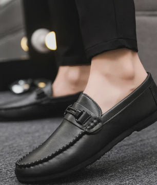Elegante Heren Loafers met Dikke Zool - Stijlvolle Leren Instappers