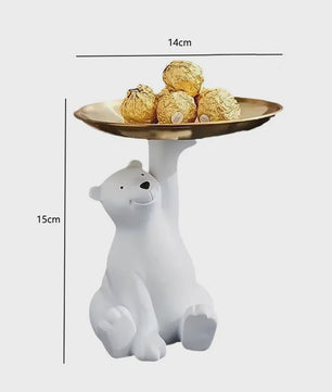 Creatieve Beren Opbergbakje met Plateau - Decoratie & Cadeau