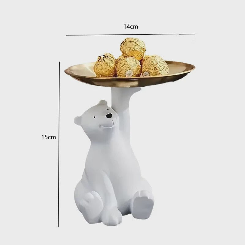Creatieve Beren Opbergbakje met Plateau - Decoratie & Cadeau