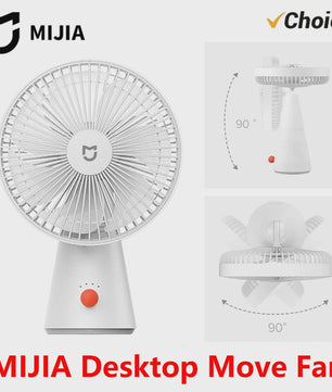Mijia Draagbare Mini Ventilator - USB Oplaadbaar, 4 Snelheden, Stille Werking