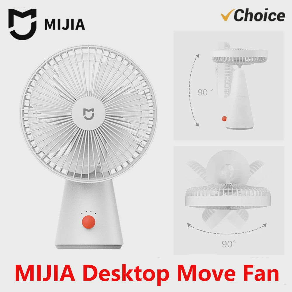 Mijia Draagbare Mini Ventilator - USB Oplaadbaar, 4 Snelheden, Stille Werking