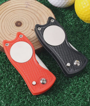 Opvouwbare Golf Divot Reparatie Tool met Magnetische Bal Marker